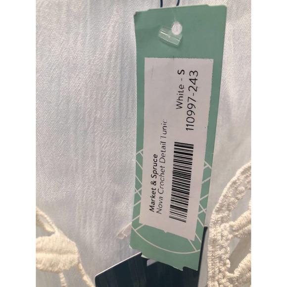 Stitch Fix Small Market & Spruce Nova Crochet Detail‎ Tunic Tank Top NWT - Picture 4 of 6